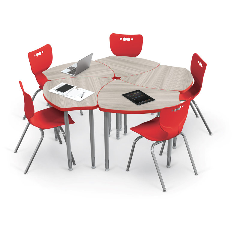 Chaise de bureau 5 étudiants, 16 po, Nébuleuse, Rouge