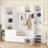 American Style 4-in-1 Hall Tree with Padded Bench and Adjustable Shelves-300847656