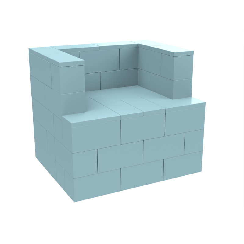 Fauteuil l 36 po, Bleu clair