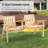 Bench With Table Set Bench, Garden Bench With Middle Table and Umbrella Hole