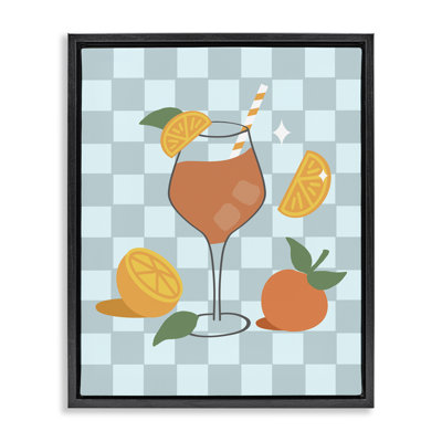 Toile flottante à carreaux encadrée cocktail par Anna Quach