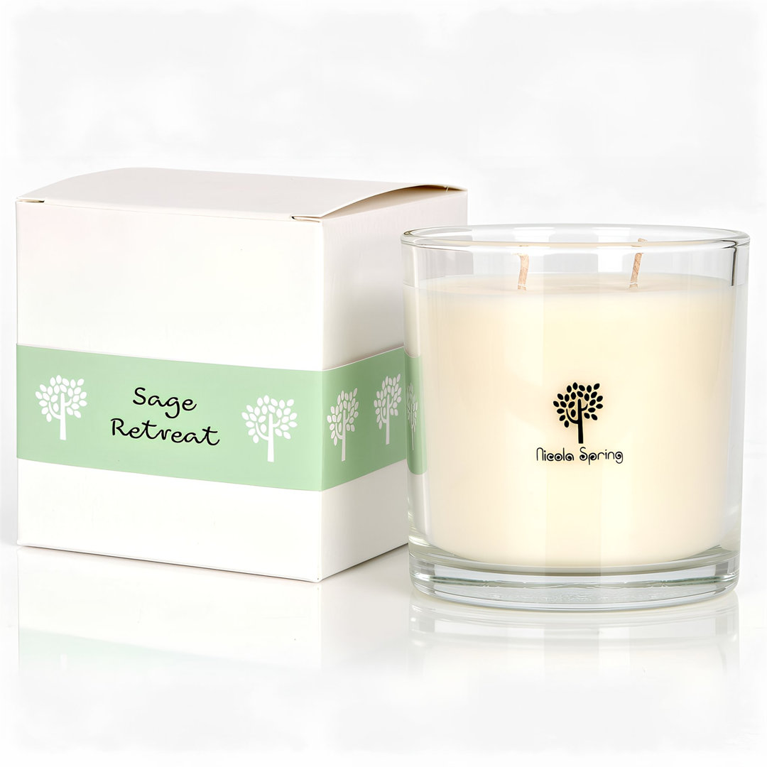 B&Q - Sage Retreat Scented Candle400G 28H Natural Single Wick Soy Wax Aromatherapy Candle Home Fragrance - Image 3