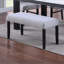 Banc de salle à manger de style contemporain avec pieds en bois gris anthracite