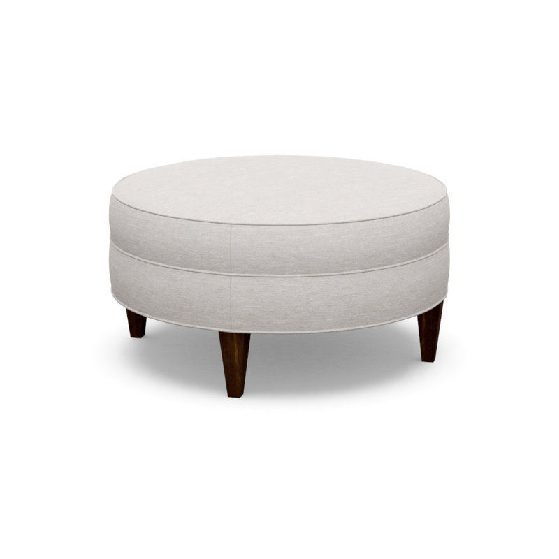 Ottoman Shop Round Ottoman, Walnut, 9637-82
