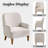 28.7" Upholstered Armchair With Tight Back And Solid Wood Legs-23430782