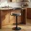 Ghent Swivel Upholstered Adjustable Height Bar Stool-365484058