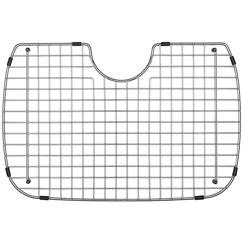 Grille d'évier en acier inoxydable robuste à drain arrière 20,39 po x 13,62 po