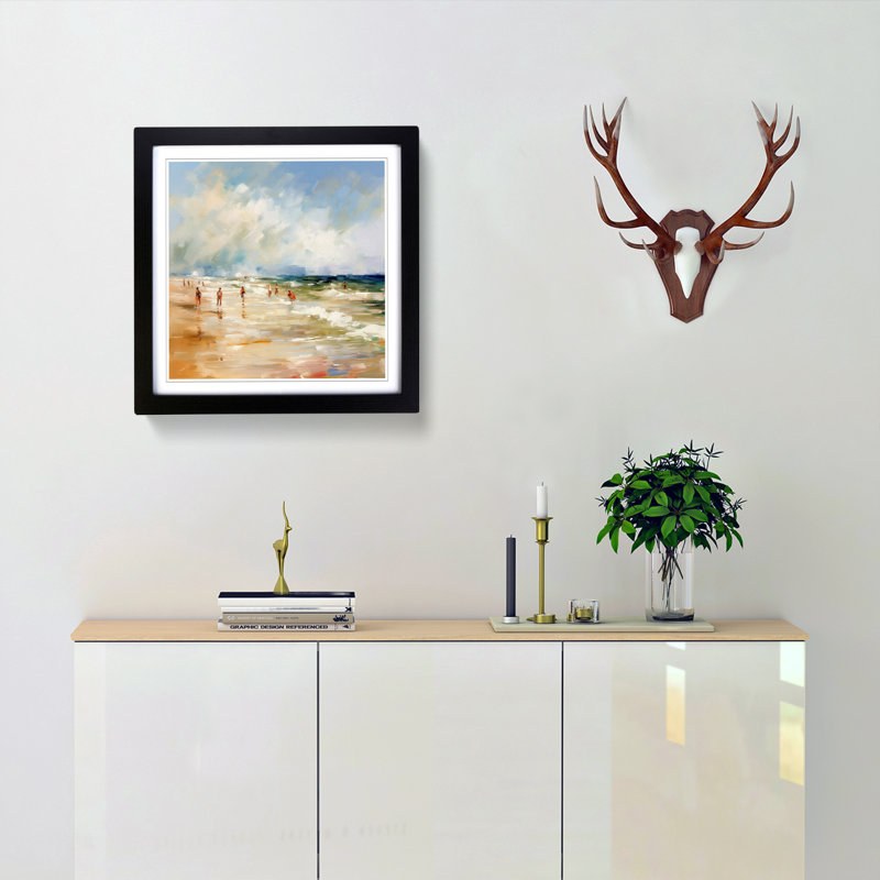 Single Picture Frame Print on Wood, Black