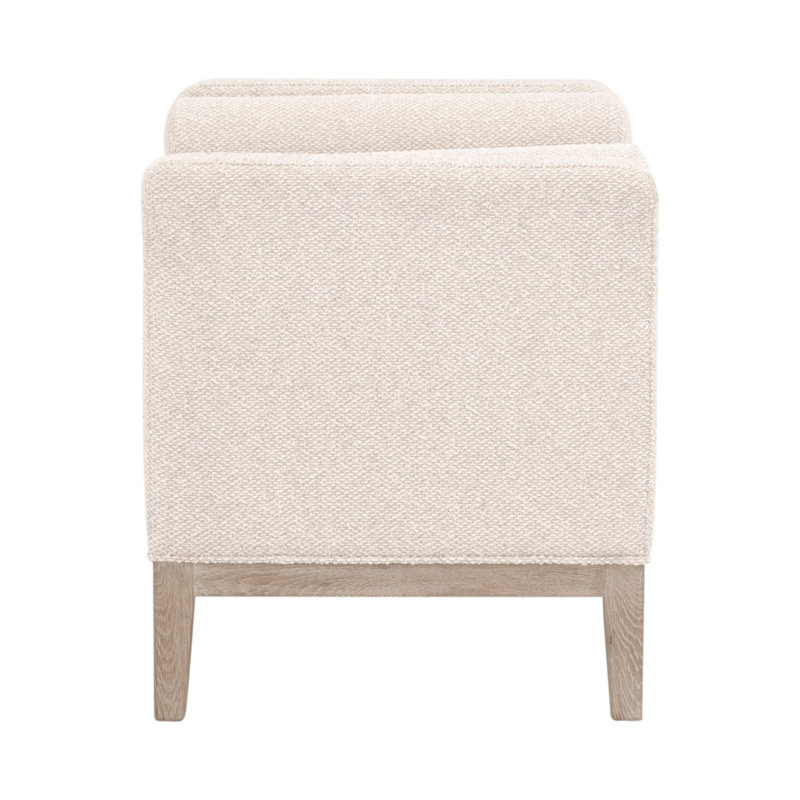 Keaton Cream Fabric Accent Stool
