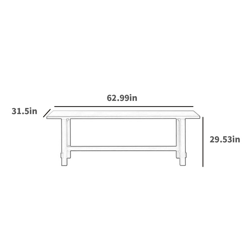Cherry Oval Solid Wood Dining Table, 31.5" W x 62.99" L