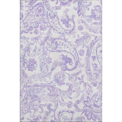 Premium Machine Washable Prisco Lavender Rug