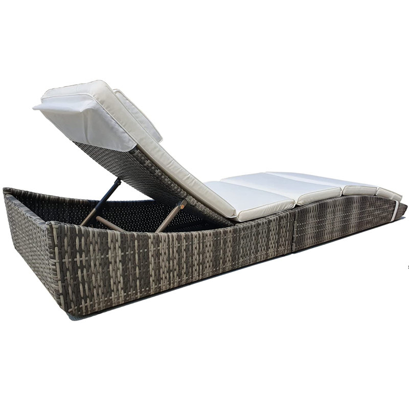 Ensemble de chaises longues inclinables 78,9 po avec coussins Zanaria