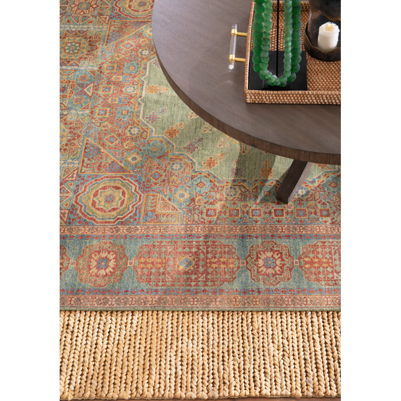 Mamluk Wool Oriental Area Rug, Rectangle 9' x 12'