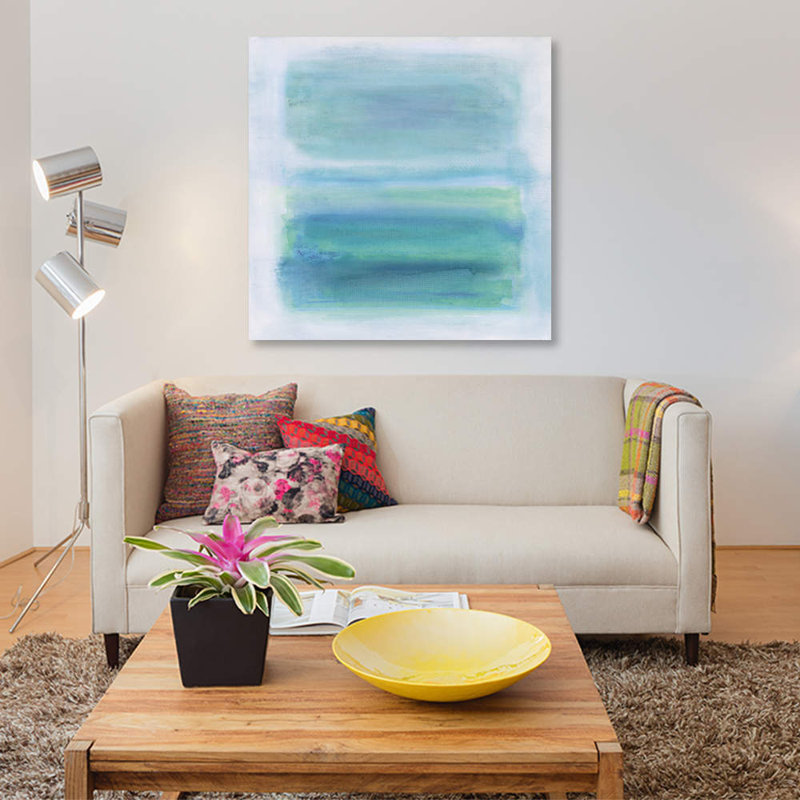 « near capri », impression sur toile, H 37 po x l 37 po x P 1,5 po, Toile tendue, Pas de tapis