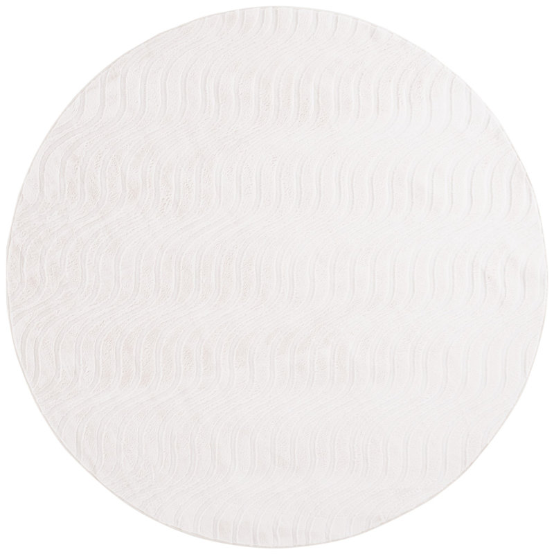 Ziannah Performance Machine Washable Geometric Rug, Round 6'