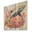 Décoration florale rétro baleine I - baleine sur bois-1781207772