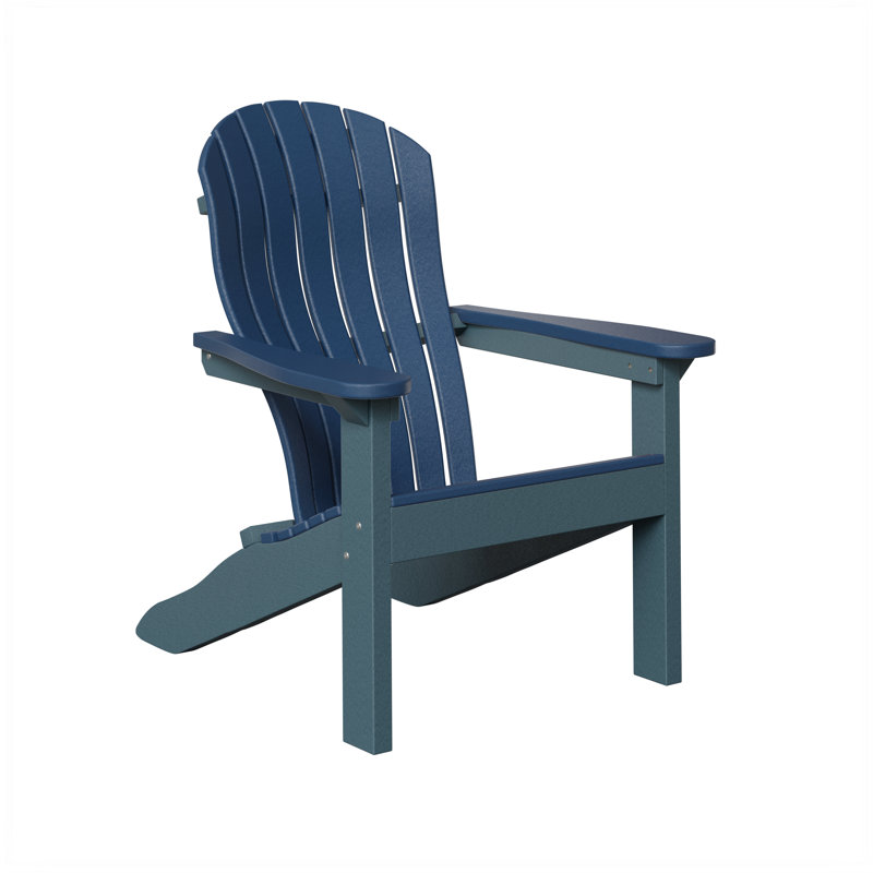 Berlin Gardens Contour Adirondack Chair, Navy Blue with Slate