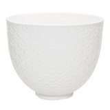 KitchenAid® 5 Quart White Mermaid Lace Ceramic Bowl