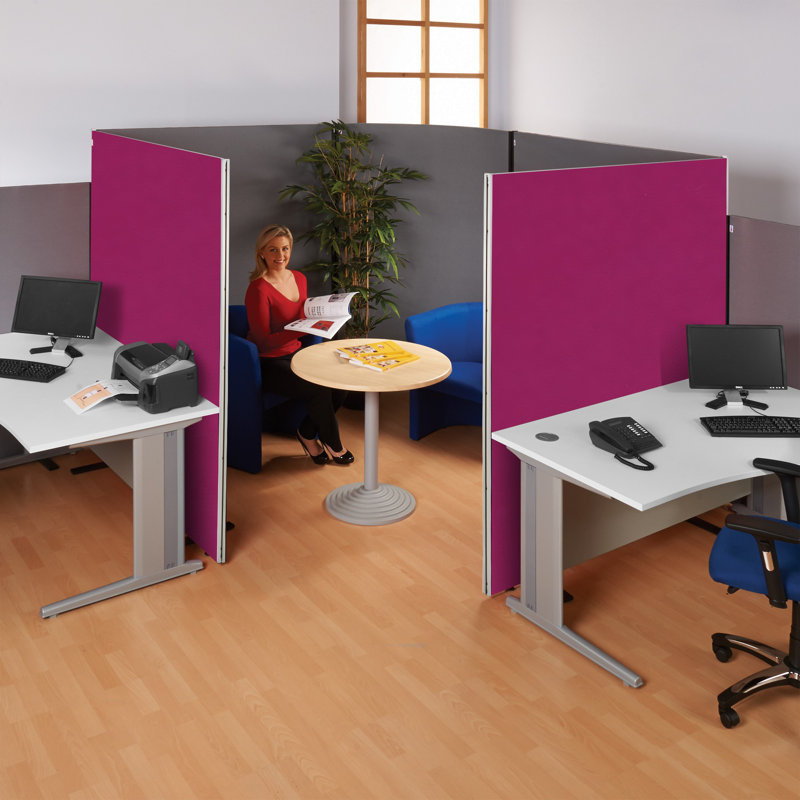Wood Partition, 122.5cm H x 90cm W x 3cm D, Magenta