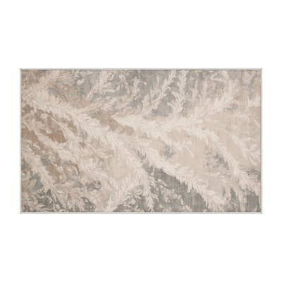 Machine Washable Beige Area Rug GSIX03611