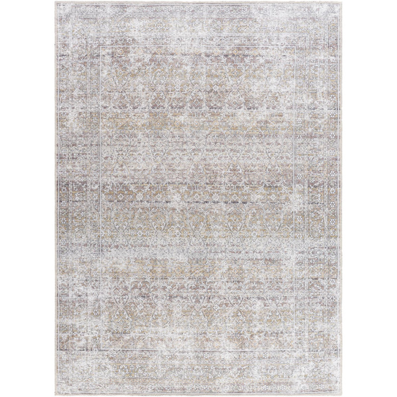 Our PNW Home x Livabliss Machine Washable Oriental Boho Dark Brown Cream Area Rug, Runner 2'7" x 12'