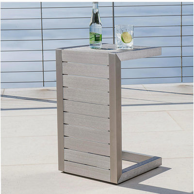 CAPE CORAL ALU C-SHAPED TABLE