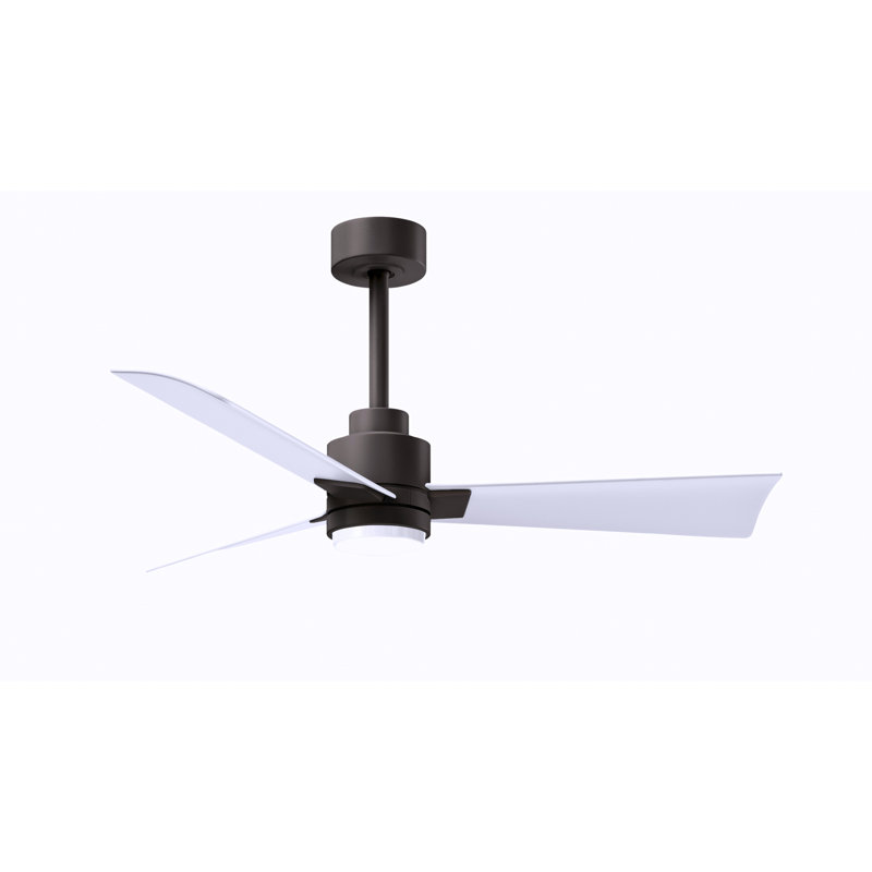 Ventilateur de plafond Alessandra, Blanc mat, Bronze texturé, 42"
