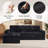 Boneless 105" Cloud Sectional Sofa with Ottoman, Modular L Shaped Couch with Layered Cushion,No Assembly Required-1632024743