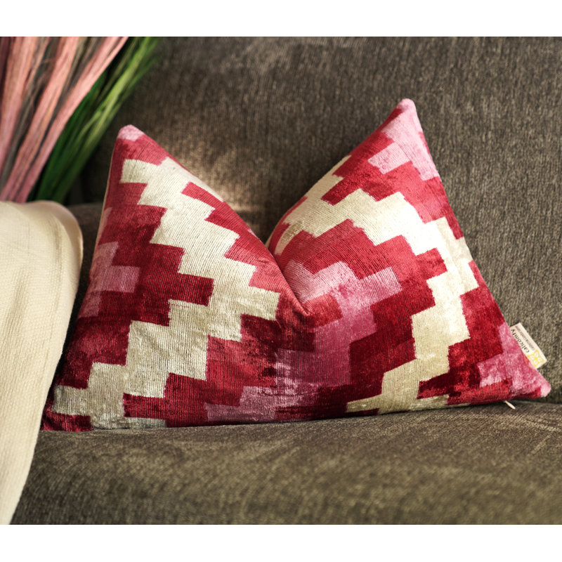 Lumbar Pillow Cover & Insert, Green/White