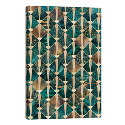 Art Deco Tiles I by Elisabeth Fredriksson - Print on Canvas