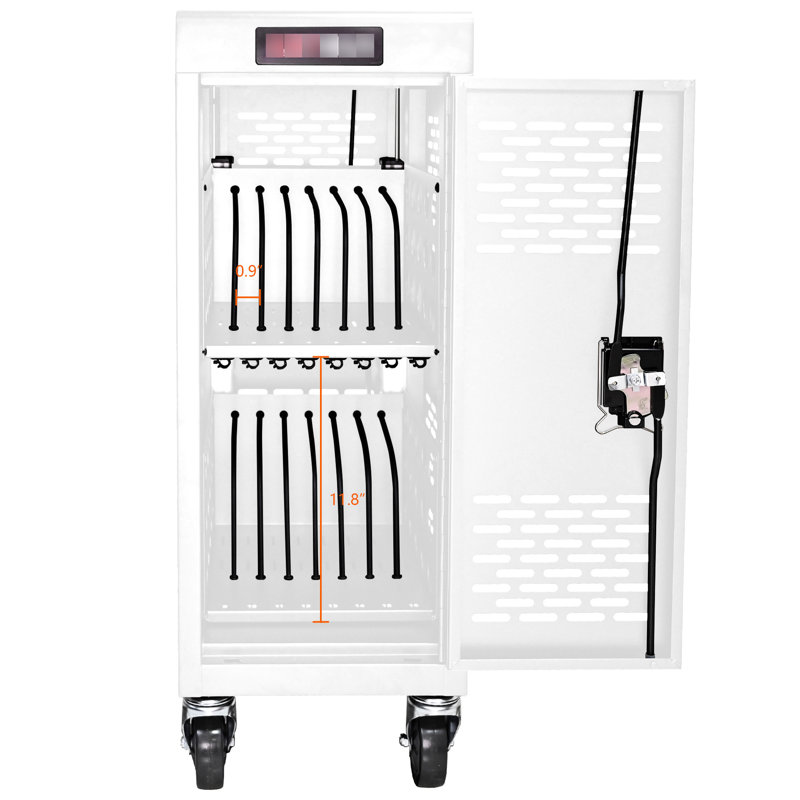 16 support de charge verrouillable amovible pour ordinateur portable - blanc, gardez vos appareils portables en sécurité