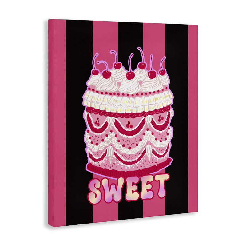 Art mural sur toile Sweet Cake with Stripes par Ziwei Li, H 48 po x l 36 po