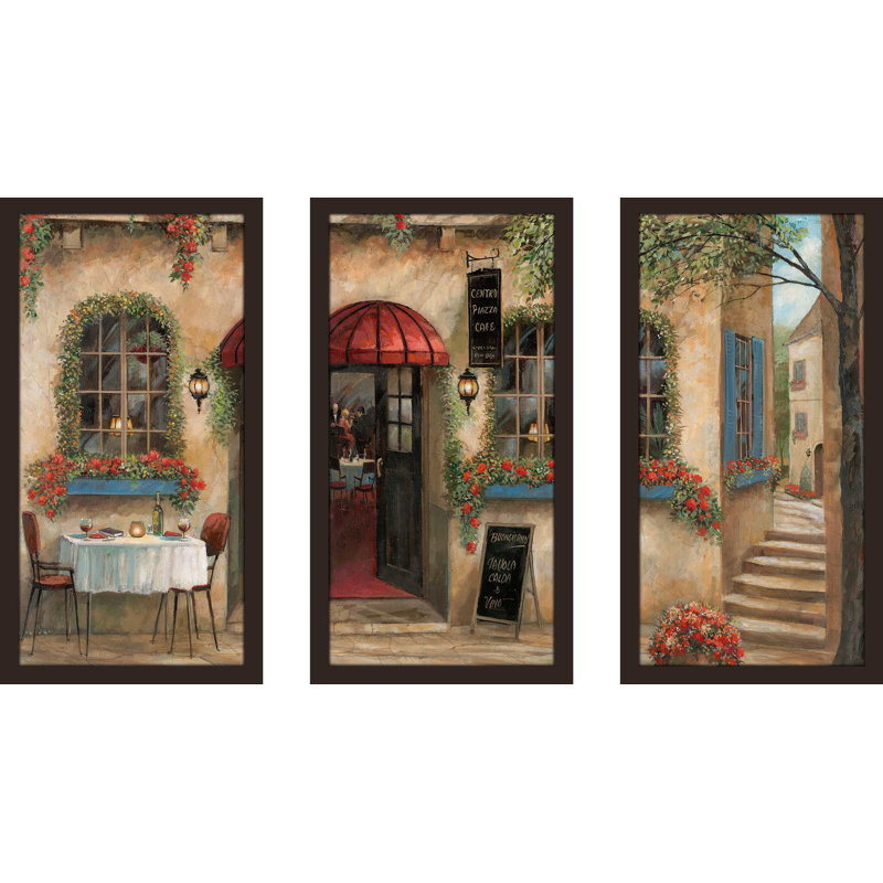«Centro Piazza Cafe» - Cadre multi-pièces, L 40,5 po x H 25,5 po x P 1 po
