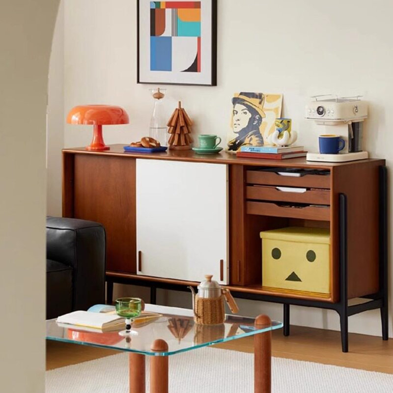 Armoire de salle à manger en bois coloré