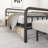 14"h Metal Platform Queen Bed Frame With Industrial Style Headboard & Footboard-297988834