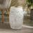 Solar Side Table With Built-In Solar Battery,Stunning Flower Pattern At Night,Eco-Friendly And Energy Efficient Outdoor Furniture Ideal,For Patios Gardens And Backyards(White)-90240289