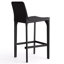 Tabouret de bar H 26 po entièrement assemblé, tabouret de bar rembourré en cuir Saddle avec siège rembourré, tabouret de bar à hauteur de comptoir avec repose-pieds à cadre en métal pour îlot de cuisine, noir-2110765625-2110897004