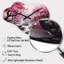 «Pink Trees Waterfall Endless Journey - Horloge asymétrique en métal, horloge murale rose-105416274