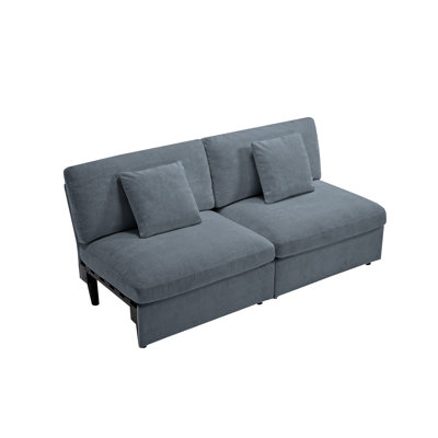 2 Piece 72.8'' Armless Modular Sofa