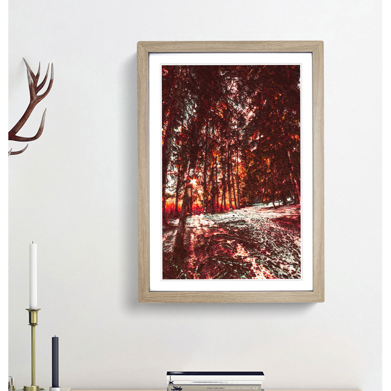 Forest Sunlight - Framed Print, Oak Framed, 48cm H x 36cm W x 2cm D