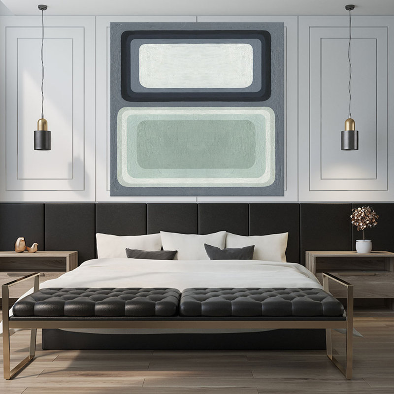 Reproduction d’art sur toile tendue « maritime color field i » par emma scarvey, H 84 po x l 84 po x P 1,5 po
