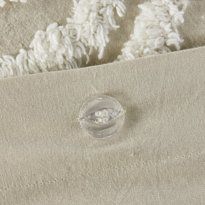 Housse de couette médaillon taupe, Édredon grand et 2 taies décoratives, Taupe