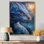  «Blue Moonlit Flight Dragon II - Dragons», reproduction d'art mural
