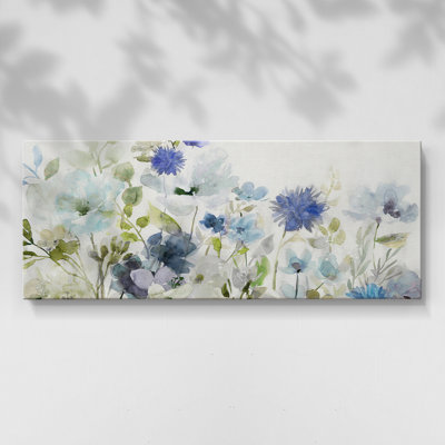 Wildflowers in Blue- Gallery Wrapped Canvas -Ready to Hang