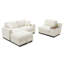 Comfy Cloud Couch: canapé modulaire en forme de L de 120,3 po avec table pliable, rangement, porte-gobelets et 5 sièges, moelleux moelleux, revêtement en lin, plateau rotatif à 360 degrés dans le salon, matériau large avec accoudoirs-961691877