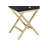 Coleen Black & Brass Finish Accent Table-1198871033