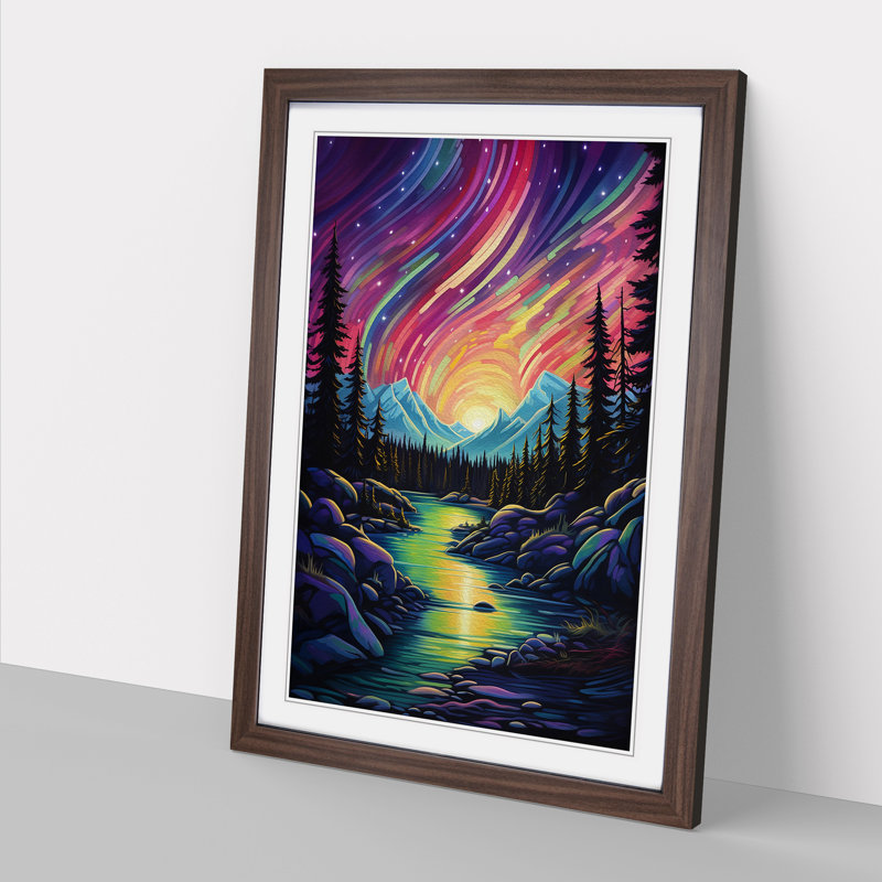 Single Picture Frame Wall Art, 46cm H x 34cm W, Walnut Framed