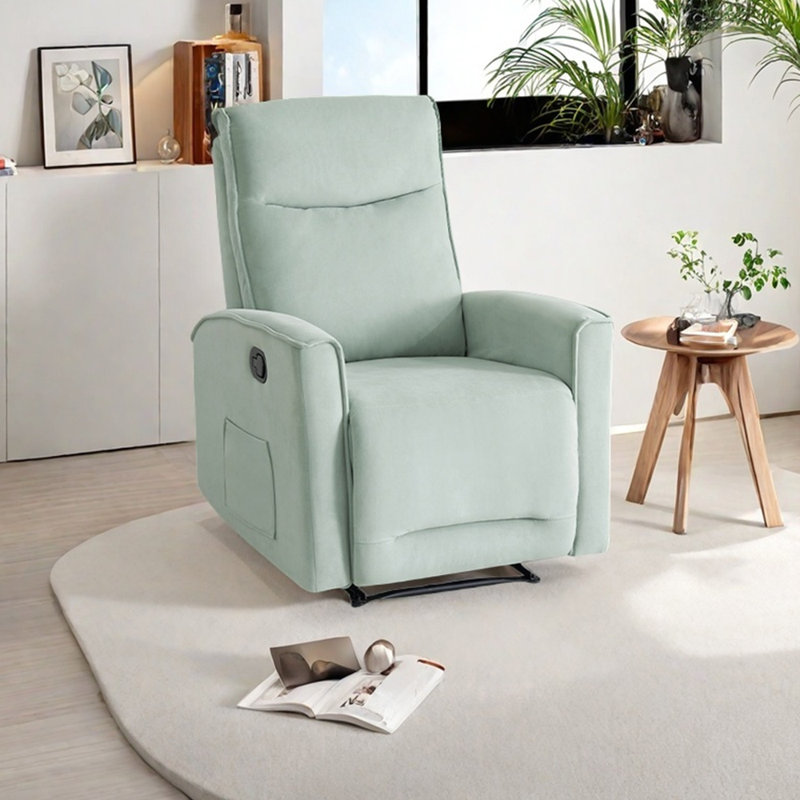 Fauteuil inclinable ergonomique de style minimaliste, Mélange de polyester vert