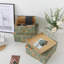 Ensemble de boîtes de rangement décoratives, boîtes en carton botaniques avec couvercles et porte-étiquettes pour photos et souvenirs (ensemble de 3)
