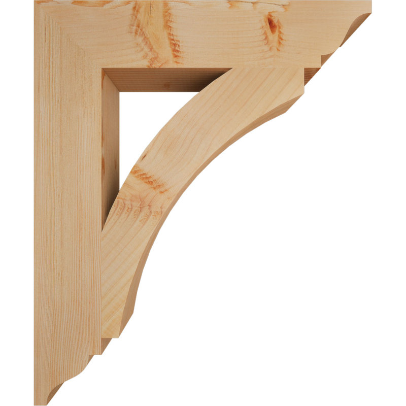 3 1/2"W x 20"D x 24"H Thorton Traditional Smooth Bracket, Douglas Fir, 24"H x 3.5"W x 20"D, Douglas Fir (Smooth)